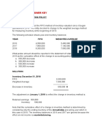 Answer Key: Change in Accounting Policy Problem 1