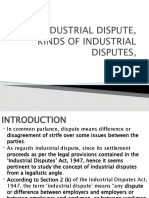 Industrial Dispute, Kinds of Industrial Disputes