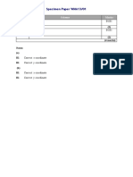 (NEW SPECIFICATION) Pure Mathematics 3 Specimen Paper Mark Scheme (2018)