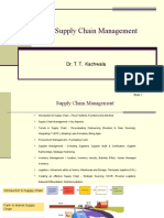 Supply Chain Management: Dr. T. T. Kachwala