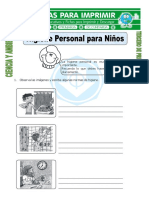Ficha de Higiene Personal para Niños para Tercero de Primaria 2 PDF