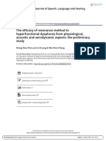 The Efficacy of Resonance Method To Hyperfunctional Dysphonia From Physiological, Acoustic and Aerodynamic Aspects: The Preliminary Study