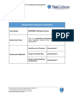 Assessment Resource Summary: Unit Details