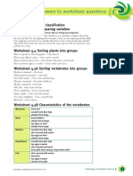 Answers To Worksheet Questions: Unit 4 Variation and Classification Worksheet 4.3A Comparing Variation