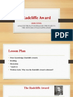 Radcliffe Award: Analyze The Factors/Reasons Which Led To The Criticism of Radcliffe Award