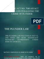 Republic Act No. 7080 An Act Defining and Penalizing The Crime of Plunder