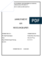 Assignment ON Myelography