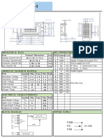 V0 VSS VDD: Unit PIN Symbol Level Nominal Dimensions Pin Connections Function Mechanical Data Item