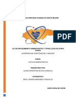 Investigacion y Analisis de La Ley de Procedimiento Administrativo de Honduras Con Otros Paises PDF