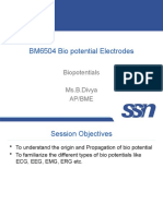 BM6504 Bio Potential Electrodes: Biopotentials Ms.B.Divya Ap/Bme