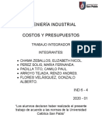 Trabajo Integrador Costos y Presupuestos