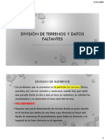 Division de Terreno y Datos Faltantes