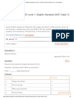 IEO Level 1 - English Olympiad (SOF) Class 7 Achiever's Section Questions 1 To 6 - DoorstepTutor