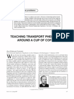 Teaching Transport Phenomena Around A Cup of Coffe