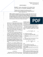 Measurement and Analysis of Evaporation From An Inactive Outdoor Swimming Pool