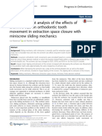 A Finite Element Analysis of The Effects of Archwire Size On Orthodontic Tooth Movement in Extraction Space Closure With Miniscrew Sliding Mechanics