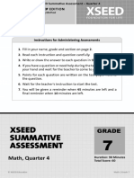 Math, Quarter 4: © XSEED Education Math - Grade 7