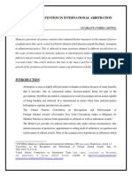 Judicial Intervention in International Arbitration: - AYASKANTA PARIDA (2017012)