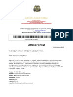 Letter of Intent: DGX Consulting /DGX Group LLC