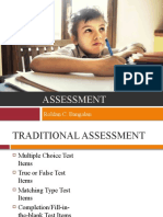 Traditional Assessment: Roldan C. Bangalan