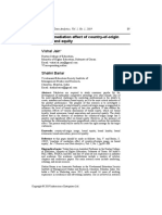 Analysis of Mediation Effect of Country-Of-Origin Image On Brand Equity