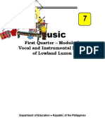 Music: First Quarter - Module 2 Vocal and Instrumental Music of Lowland Luzon