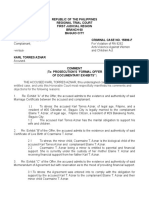 Republic of The Philippines Regional Trial Court First Judicial Region Branch 60 Baguio City Elaine Tijam Aznar Criminal Case No. 15896-F