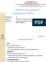 CHP 1 INTRODUCTION TO PRODUCT MANAGEMENT