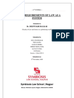 Formal Requirements of Law As A System: Symbiosis Law School - Nagpur