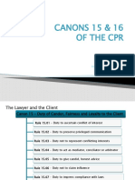 Canons 15 To 16 of The CPR