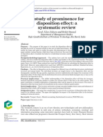 A Study of Prominence For Disposition e Ffect: A Systematic Review