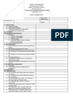 Lesson Log - Classroom Observation - Template