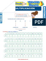 La Multiplicación para Tercer Grado de Primaria