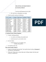 Relational Database Design