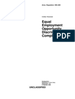 Army Regulation 690-600 Civilian Personnel Equal Employment Opportunity Discrimination Complaints