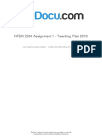 NFDN 2004 Assignment 1 Teaching Plan 2019