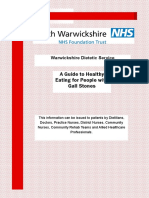 A Guide To Healthy Eating For People With Gall Stones: Warwickshire Dietetic Service