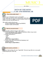 Parts of The Song Similar and Dissimilar: Name: - Gr. & Sec.