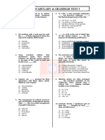 Ydt Vocabulary & Grammar Test 3