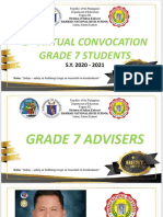 1 Virtual Convocation Grade 7 Students: Division of Sultan Kudarat Bambad National High School