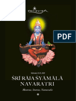 Śrī Rāja Śyāmālā Navaratri: Mantras, Stotras, Namavalis