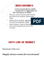 Macroeconomics and Say's Law