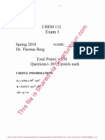 Exam 1: CHEM 112