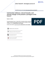 Community Resilience, Natural Hazards, and Climate Change: Is The Present A Prologue To The Future?