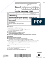 Thursday 14 January 2021: Chemistry