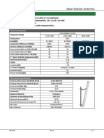 Base Station Antenna: 1.4m 6port 3H Antenna With Integrated RCU