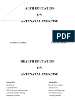 Antenatal-Exercises Health Education