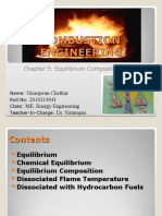 Chapter 5: Equilibrium Composition of Flames: Niranjwan Chettiar 2010213041 ME. Energy Engineering Dr. Natarajan