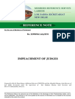 Reference Note: Impeachment of Judges