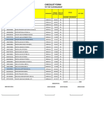 Checklist Form: Tip Top Supermarket